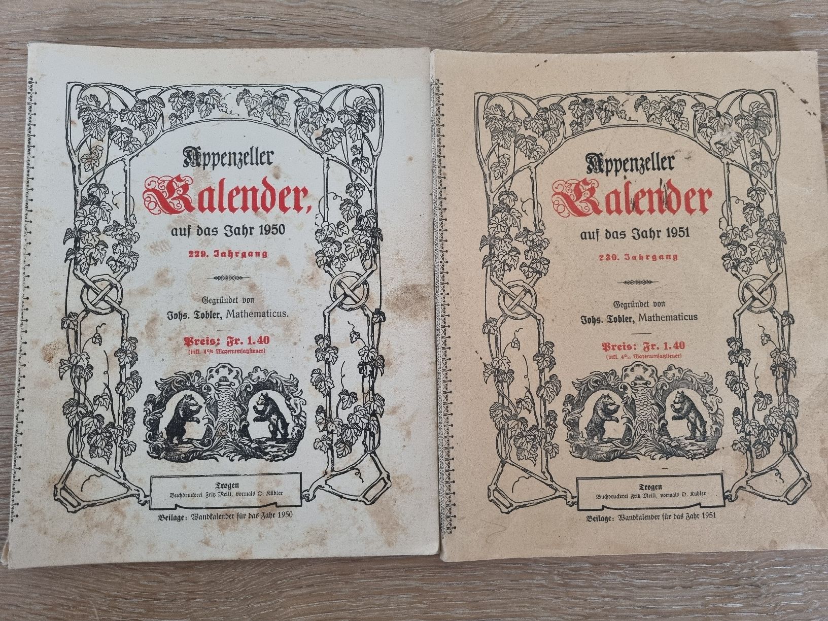 Libri: 4 Appenzellerkalender antik – Usato da Abtwil SG venduto da danikari 1