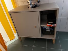 Waschtischunterschrank beige mit Ablage, gebraucht