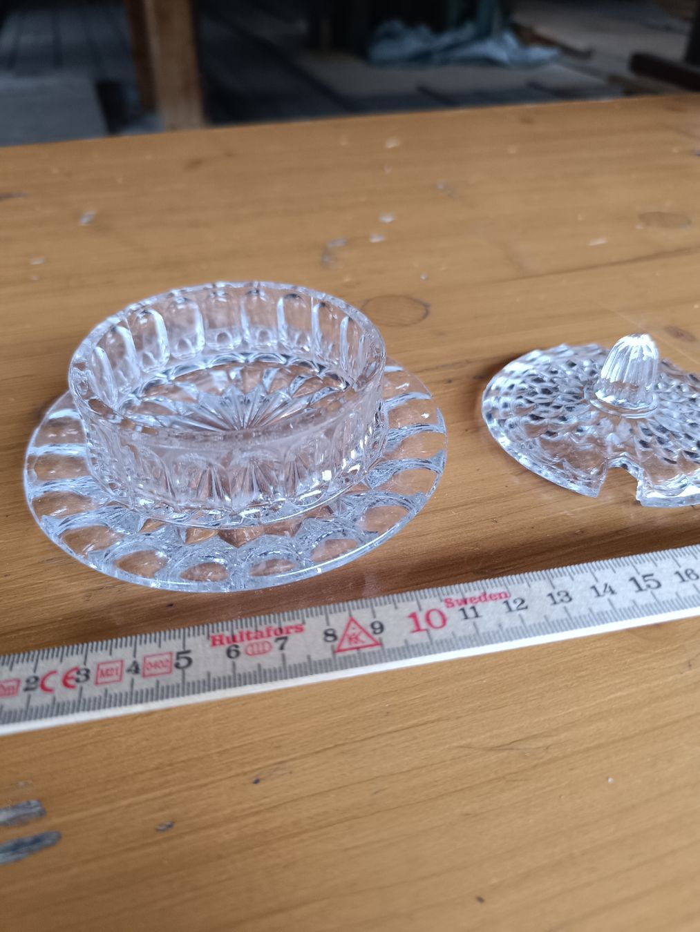 Zuccheriere: Antike Glasdose mit Deckel, Kristallglas, Vintage – Nuovo (secondo la descrizione) da Rorschach venduto da Monstera79 3