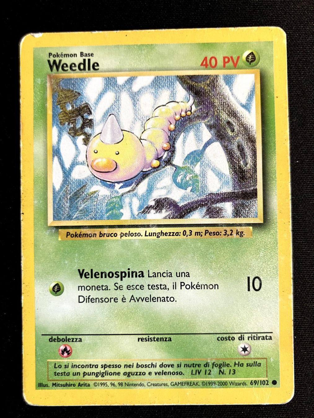 Pokémon Carte collezionabili: Pokemon Weedle - Base set 69/102 - Italiano – Usato da Bern venduto da Big_GS