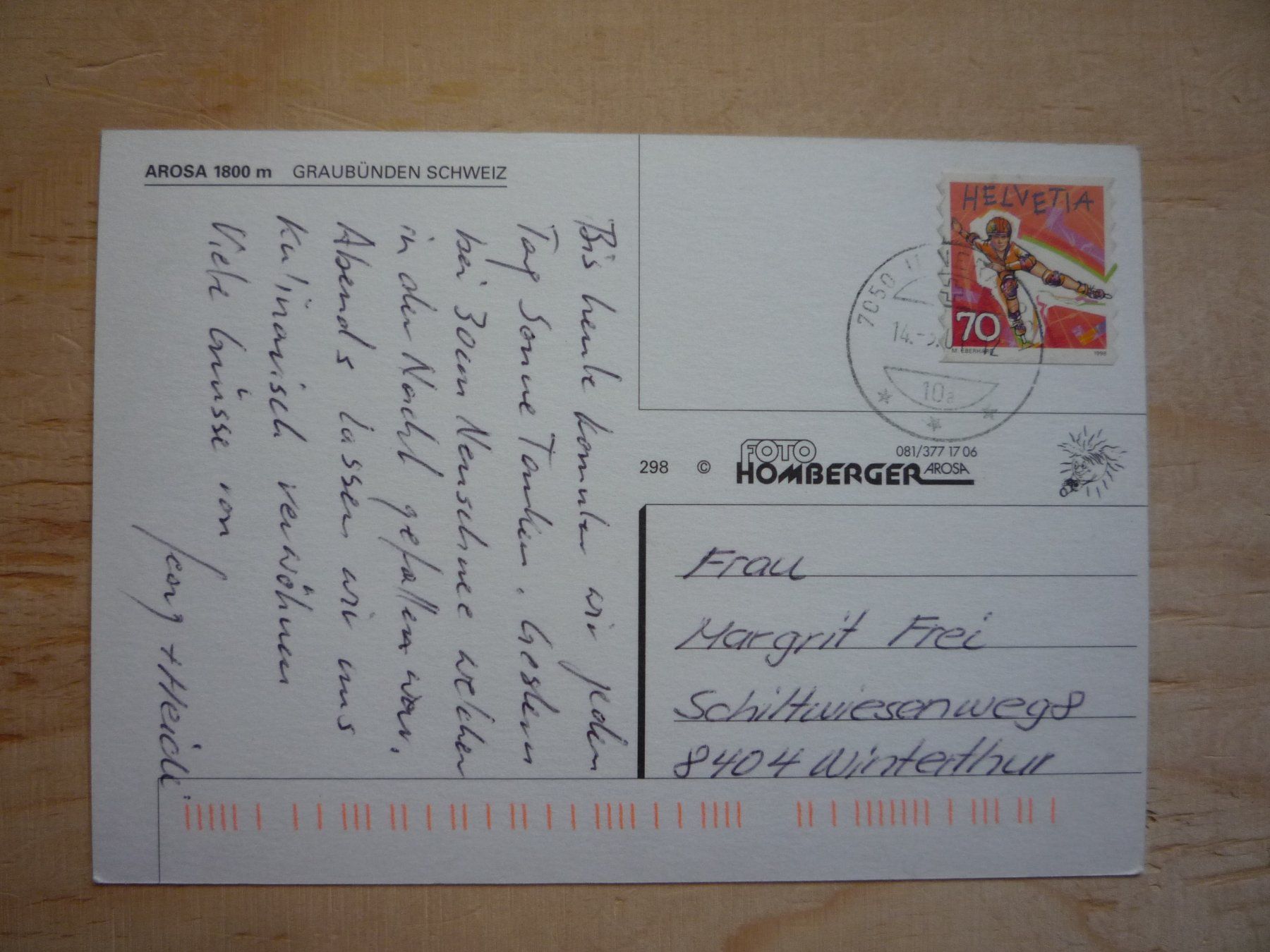 Cartes postales: Arosa, 14.03.01 – D'occasion à Rieden SG par Brockehuesli 1