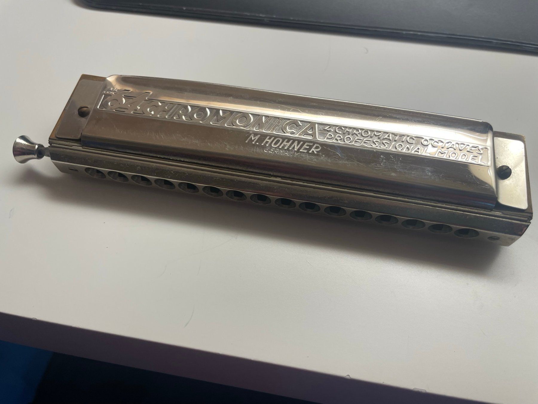 Hohner Musikinstrumente: Mundharmonika HOHNER chromatsich – Gebraucht aus Gross von autonauer