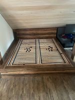 Nussbaum Bett nicht Massivholz