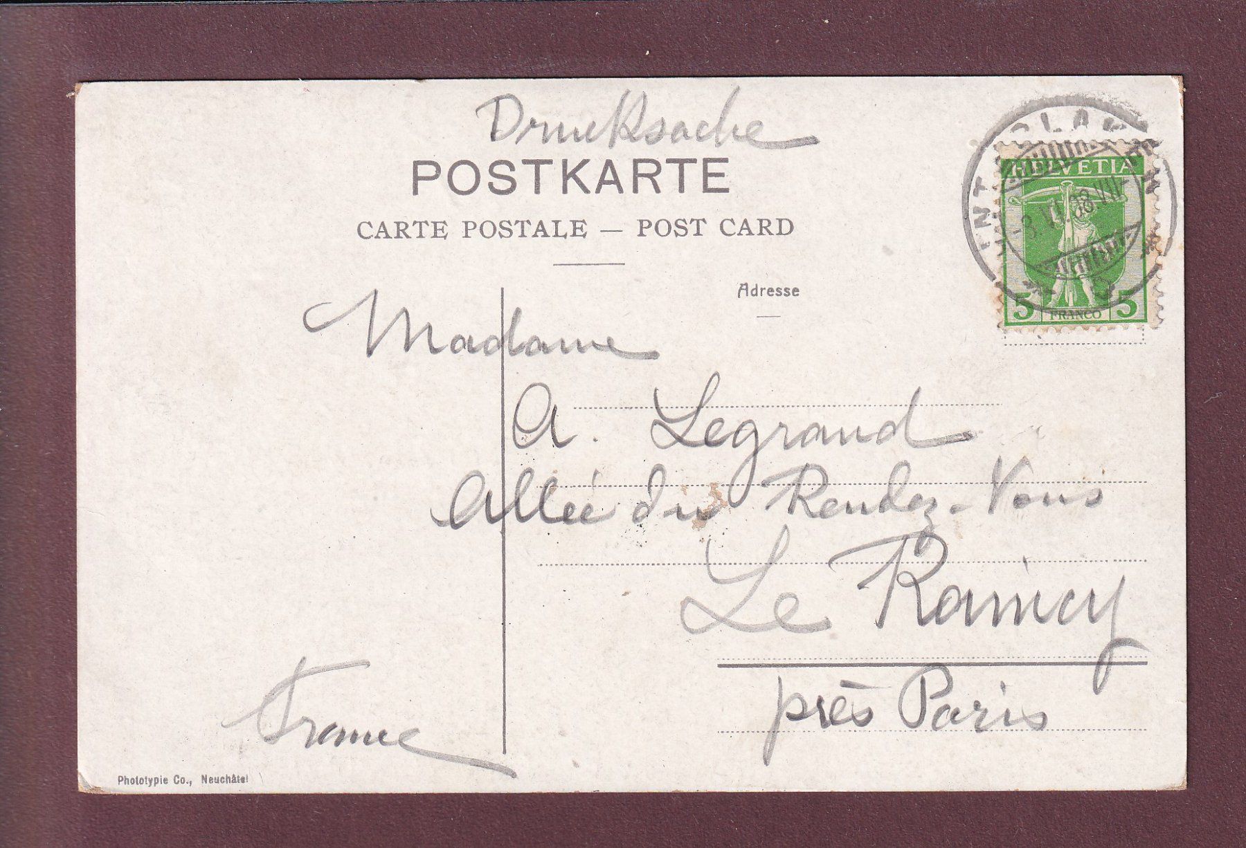 Cartes postales: WENGERNALP - 1908 – D'occasion à Pully par nicecards 1