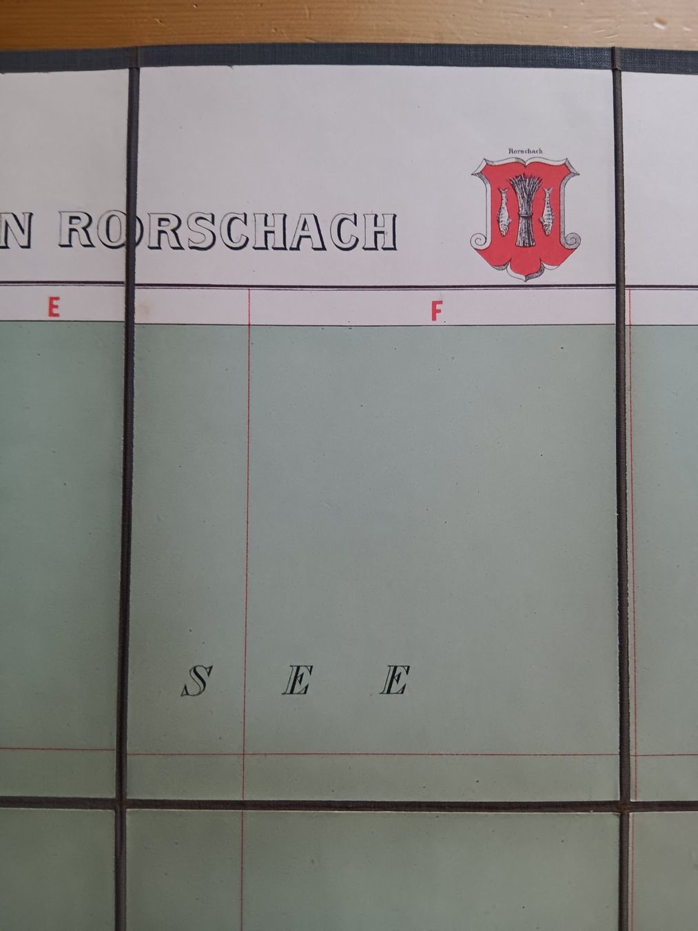 Cartine & Atlanti: Karte Uebersichtsplan Gemeinde Rorschach 1911 – Usato da Lichtensteig venduto da B-B-Bier 7