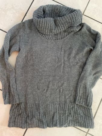 C&A Strickpullover, Rollkragen, grau, Grösse L, Top Zustand
