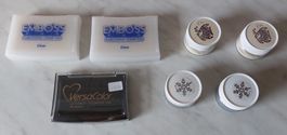 Embossing Stempelkissen & Pulver Set - Wert 80.- *ALLES NEU*
