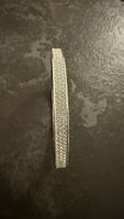 Bracelet-jonc Dextera Forme octogonale, Blanc, Métal rhodié