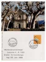 Solduno Locarno S.Giovanni Battista PTT Ersttag Werbestempel