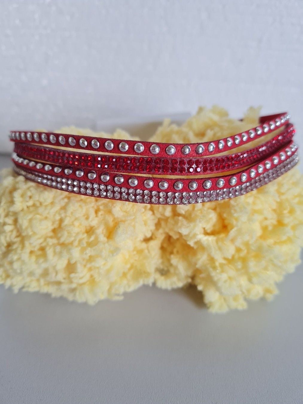 Armbänder & -reifen: Armband Rot mit Strasssteinen ❤️🍀 – Neu (gemäss Beschreibung) aus Salez von Bellas-Huesli10