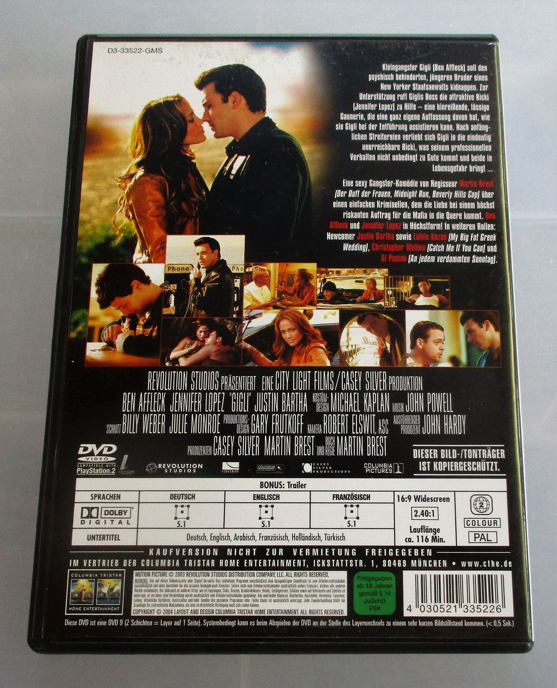 Tutti i DVDs: LIEBE MIT RISIKO - Jennifer Lopez/Ben Affleck – Usato da Wattwil venduto da Muriel10 1