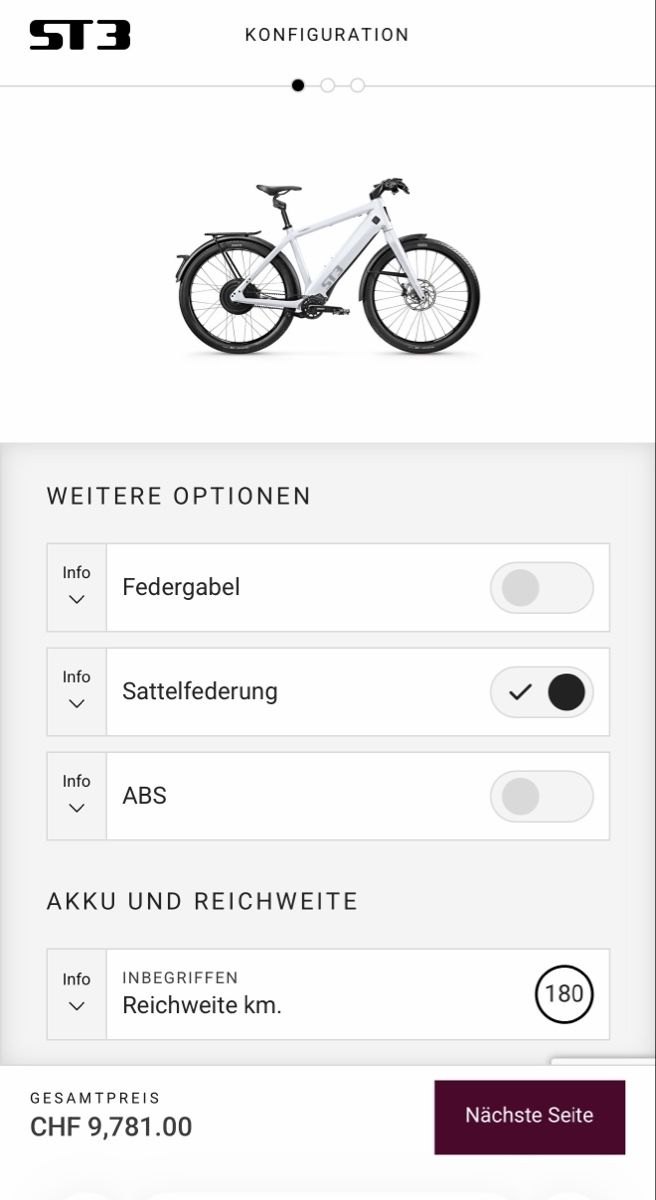Stromer Biciclette: New Stromer ST3 E-Bike mit Sattelfeder + 983WH + Garantie – Nuovo (secondo la descrizione) da Heimberg venduto da 348-TS 5