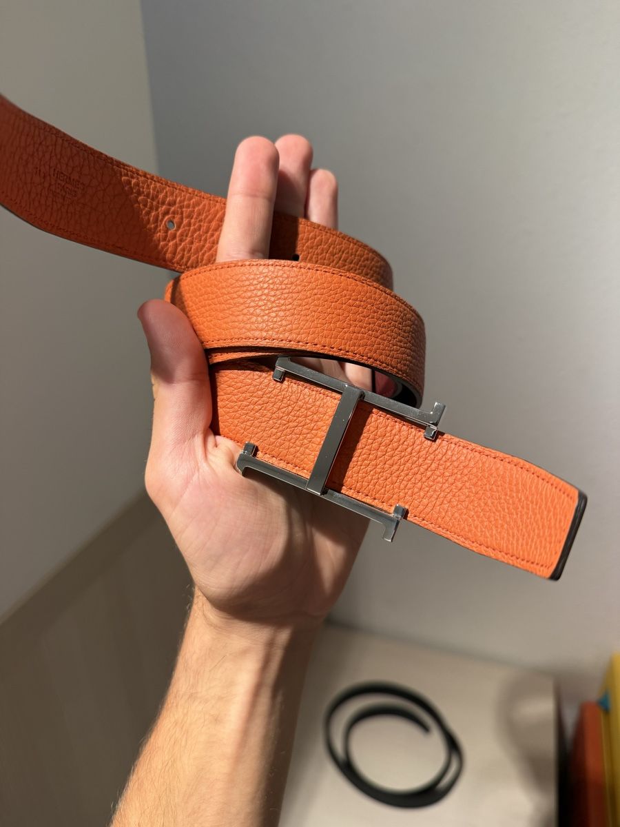 Hermès Gürtel: Hermès Red Orange Belt – Neu und originalverpackt aus Genève von SG_73 1