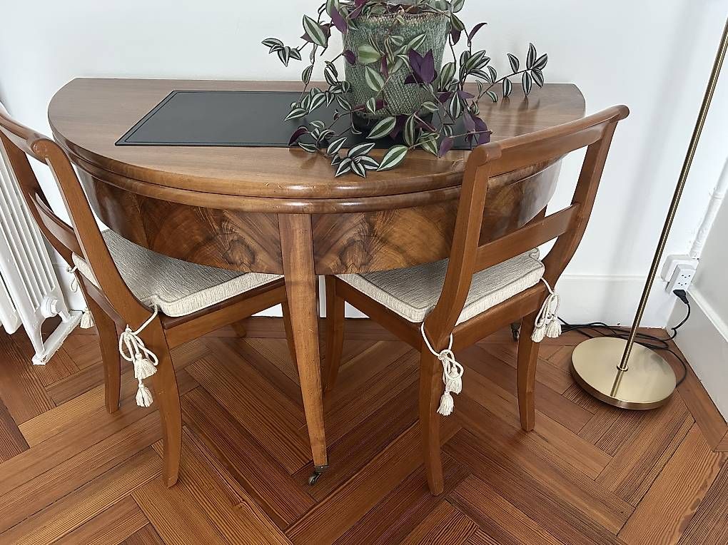 Set di tavolo e panche: Table demi-lune et 2 chaises assorties – Usato da Lausanne venduto da eve_p7z6 1