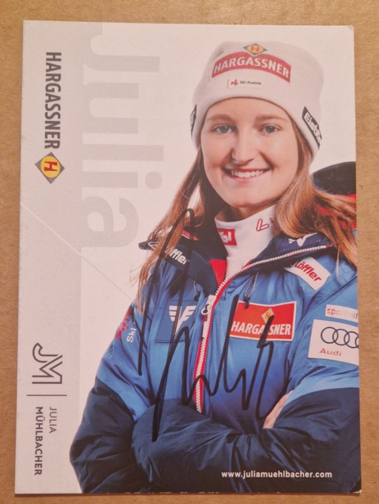 Autografi: Julia Mühlbacher - handsigniert – Usato da Menziken venduto da Autogramme