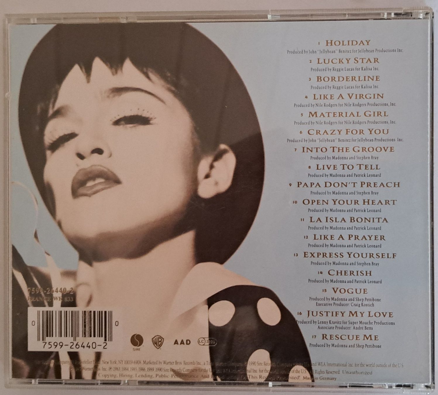 CDs: Madonna: The Immaculate Collection – D'occasion à Tenniken par mik_6mxg 9