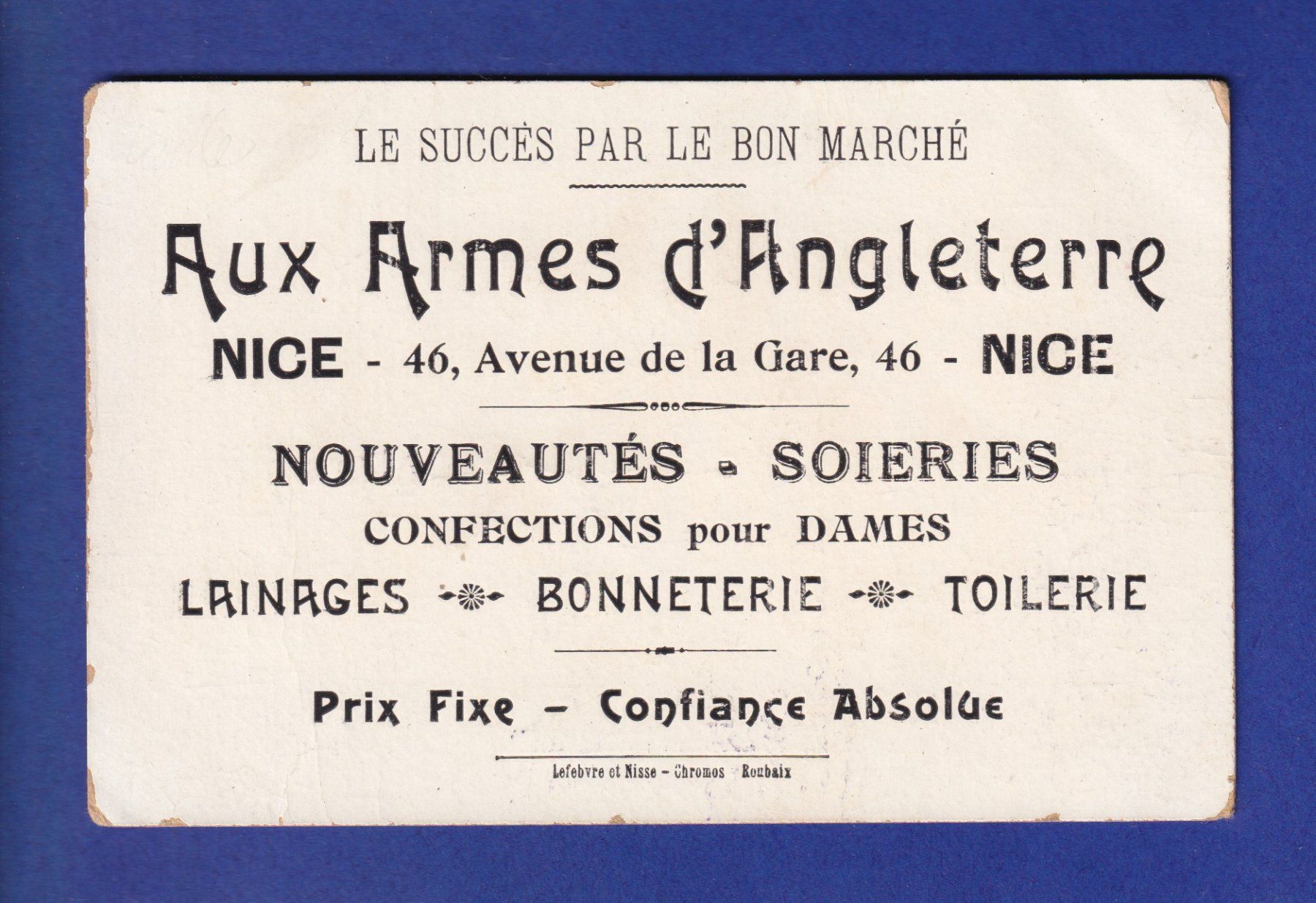 Cartes postales: CHAT - Publicité "Aux armes d'Angleterre" – D'occasion à Pully par nicecards-shop 1