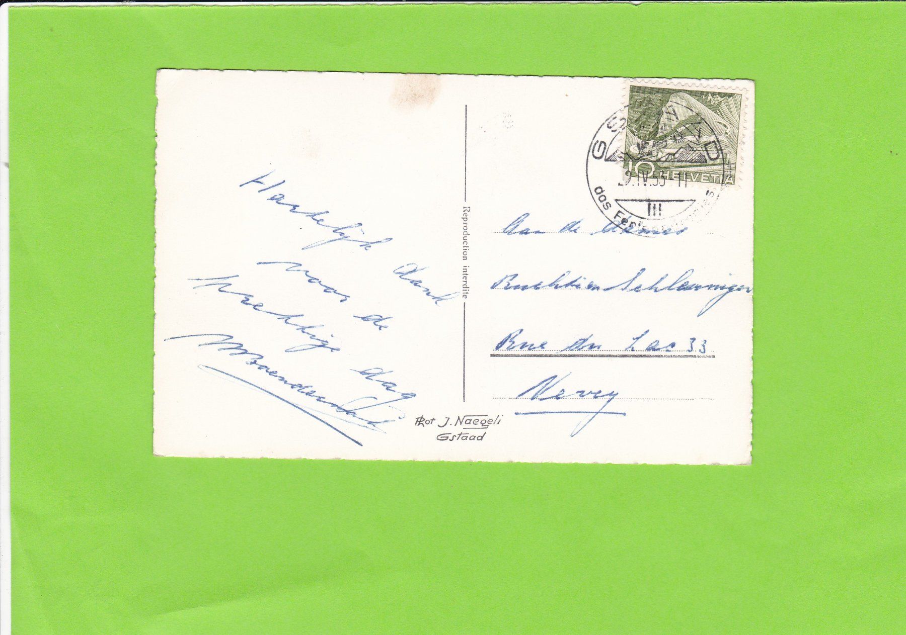 Cartoline postali: Gstaad mit Wildhorn – Usato da St. Peterzell venduto da neckertal 1