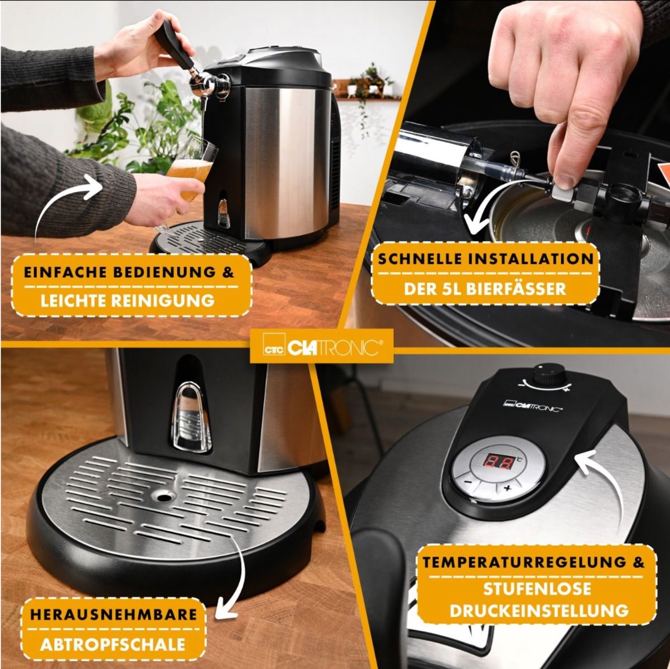 Elettrodomestici da cucina: Bierzapfanlage  edelstahl/schwarz – Nuovo e nell'imballaggio originale da Bülach venduto da StoreInShopSwiss 7