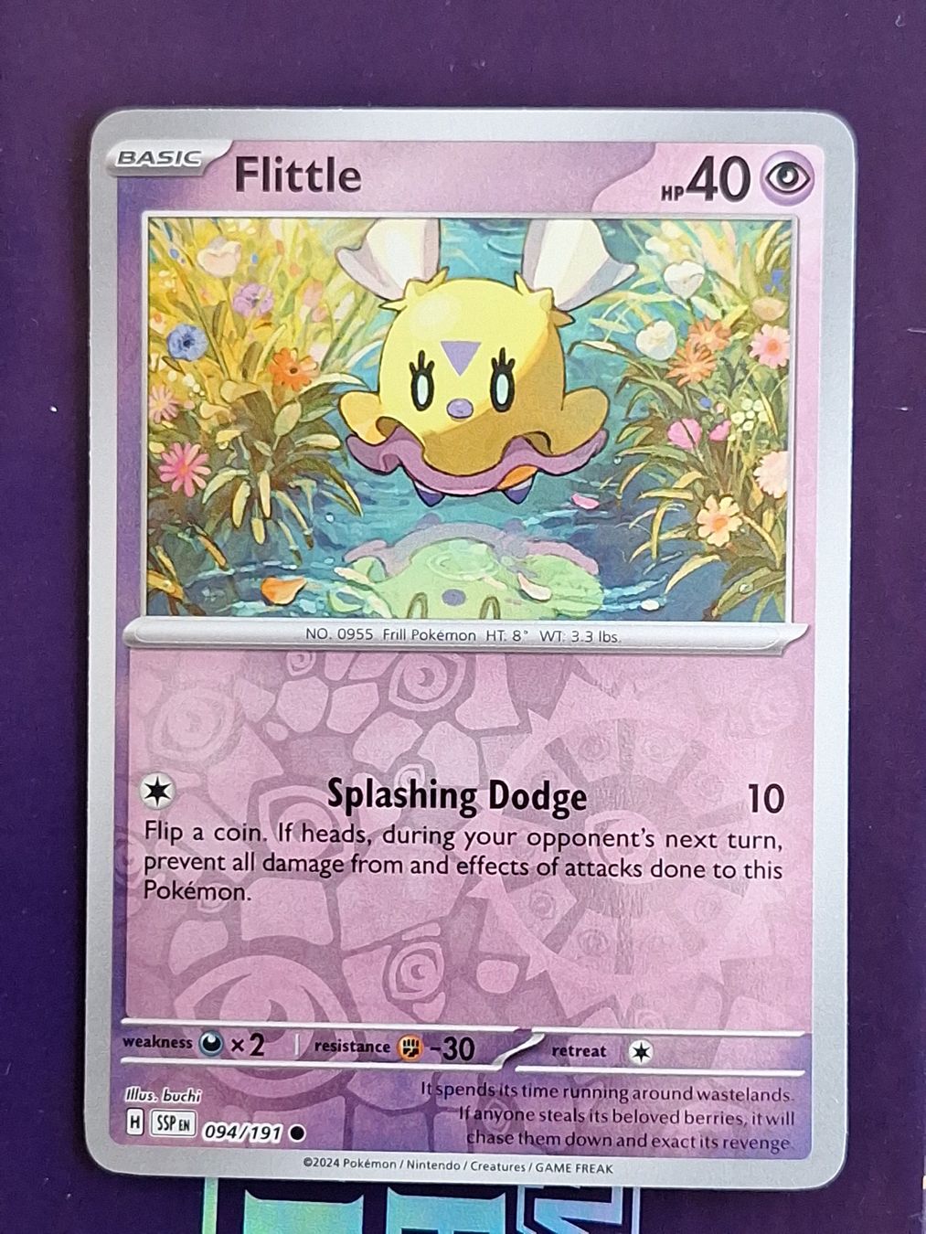 Pokémon Carte collezionabili: Flittle - Reverse Holo - Pokemon Surging Sparks – Usato da Altstätten SG venduto da GGsGameshop