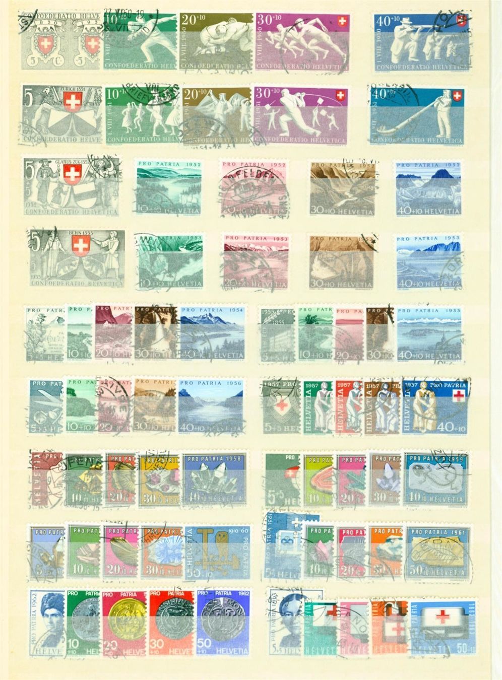 Alle Briefmarken: Pro Patria SLG -1963, 3 Vorl. (PP975) – Gebraucht aus Seuzach von Philahits 1