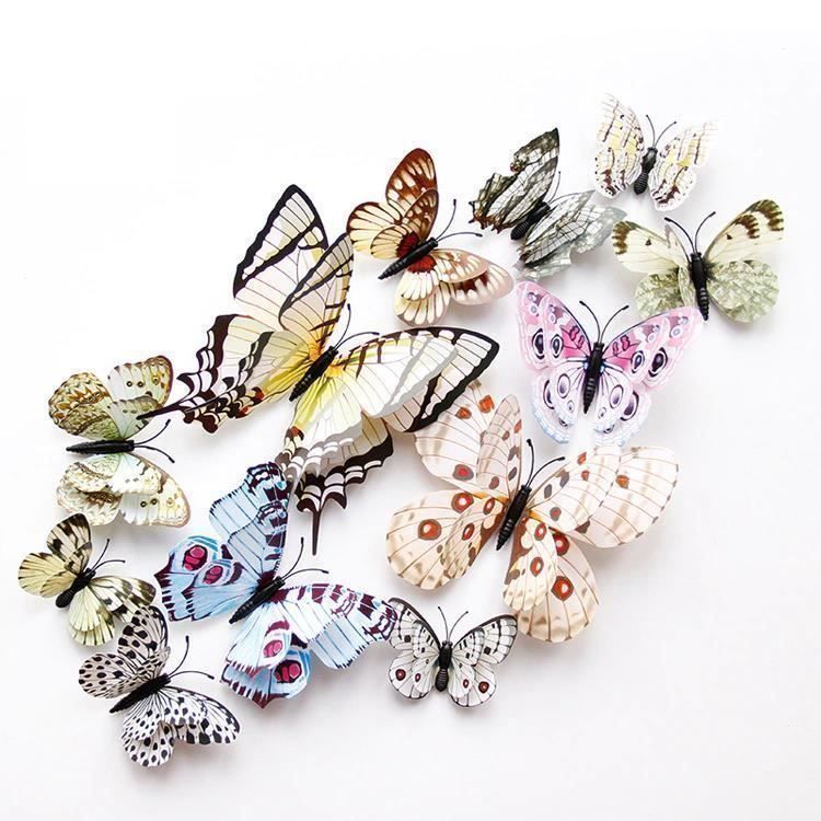 Aufkleber: Autocollants muraux papillon 3D 12pièces – Neu und originalverpackt aus Gurmels von shopathome