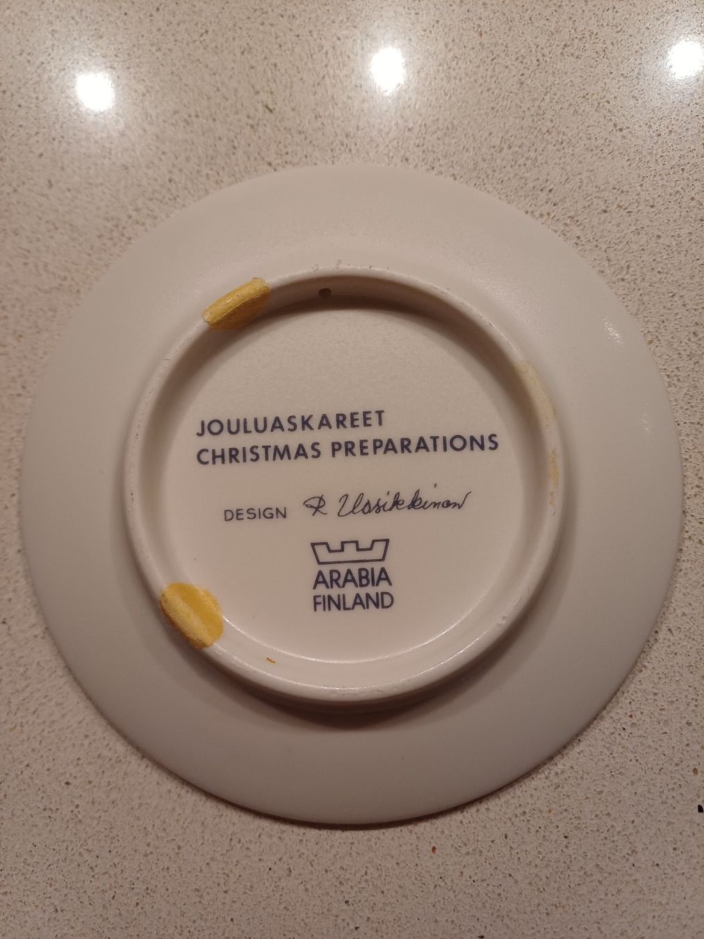 Arabia Teller: Wandteller "Christmas Preparations" - ARABIA FINLAND – Gebraucht aus Würenlos von JRP_71 1