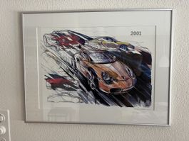 Porsche-Portraits - in Wechselrahmen - professionell gerahmt