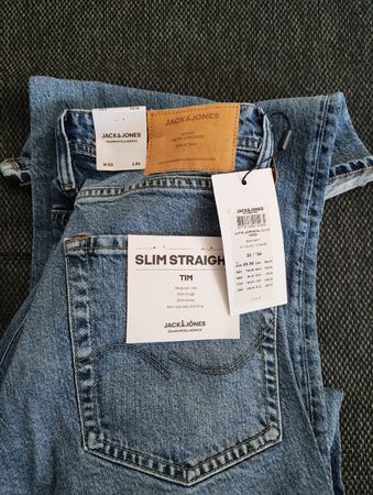 Jean Jack & Jones Tim Slim Straight bleu taille 30/34 neuf