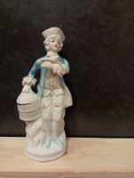 Antike Porzellanfigur selten! Frau mit Vogel und Käfig