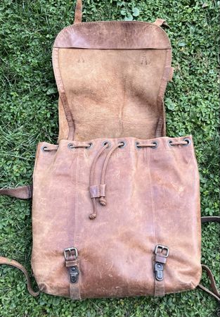 Aunts & Uncles Leder-Rucksack – Echter Vintage-Klassiker