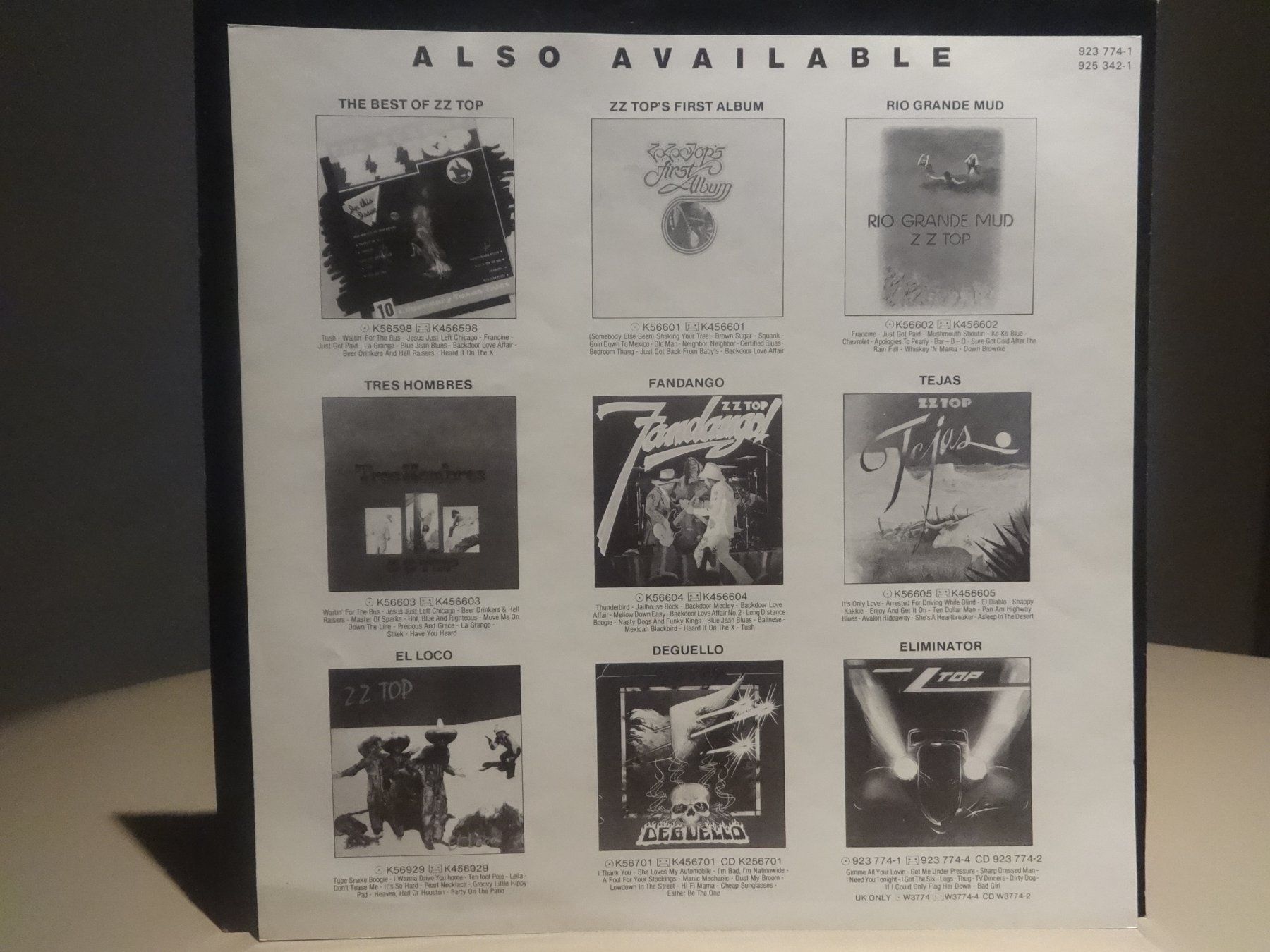 Dischi in vinile: ZZ Top - Afterburner - Vynil LP - 1985 – Usato da Neuchâtel venduto da HelloSound 3