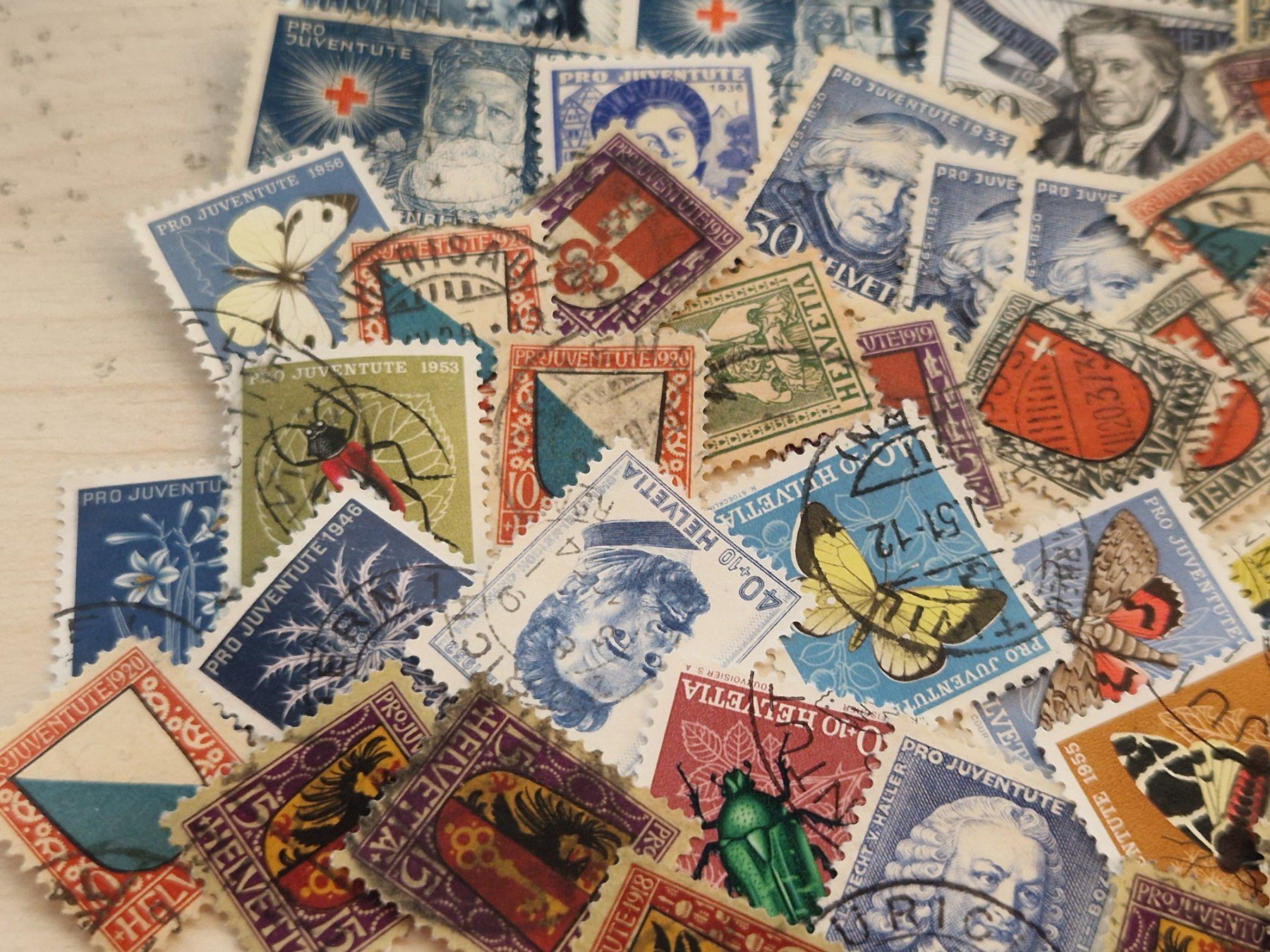 Alle Briefmarken: Ansammlung PJ, Top Kat, ab 1.- – Gebraucht aus Burgdorf von Glossy01 6