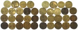 RECHENPFENNIGE v. LAUER ca.1820 Lot 19 Stück ERHALTUNG!