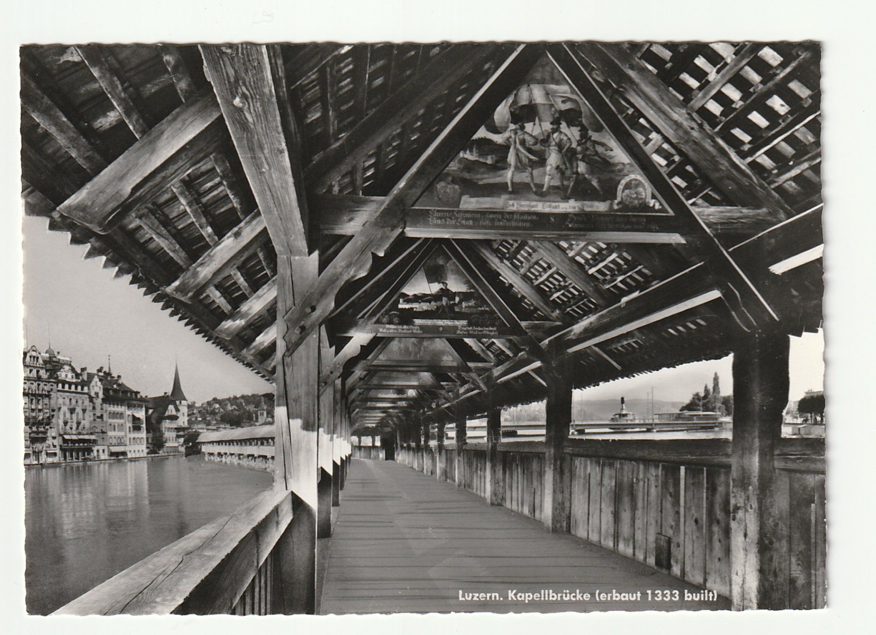 Ansichtskarten: Postkarte Luzern, Kapellbrücke Erbaut – Neu (gemäss Beschreibung) aus St. Gallen von Ricardo_Deals