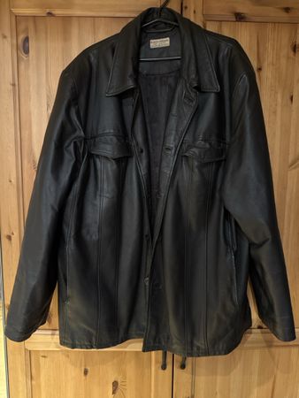 Magnifique veste en cuir Black and Brown XL vintage