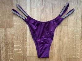 Victoria’s Secret Double Shine Strap Brazilian Panty S NEW
