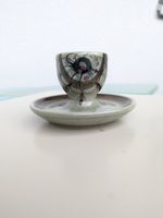 Eierbecher Burkart Keramik Handarbeit signiert Vintage