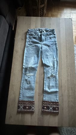 Tally Weijl Zoe Low Waist Jeans Gr. 36 Boho Stickerei