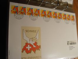 2 FDC Rollenmarken 1996, Grossbriefe, 11erstreifen