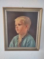 Gemälde Porträt Knabe Bildnis von Albert Anker gerahmt