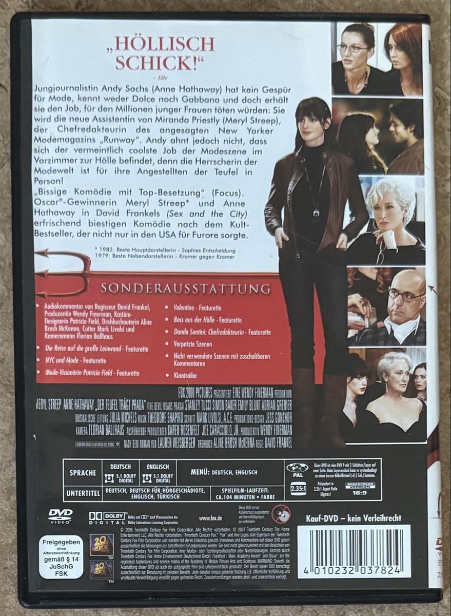 Tutti i DVDs: DER TEUFEL TRÄGT PRADA  – Nuovo (secondo la descrizione) da Dietikon venduto da AndreaSch01 1