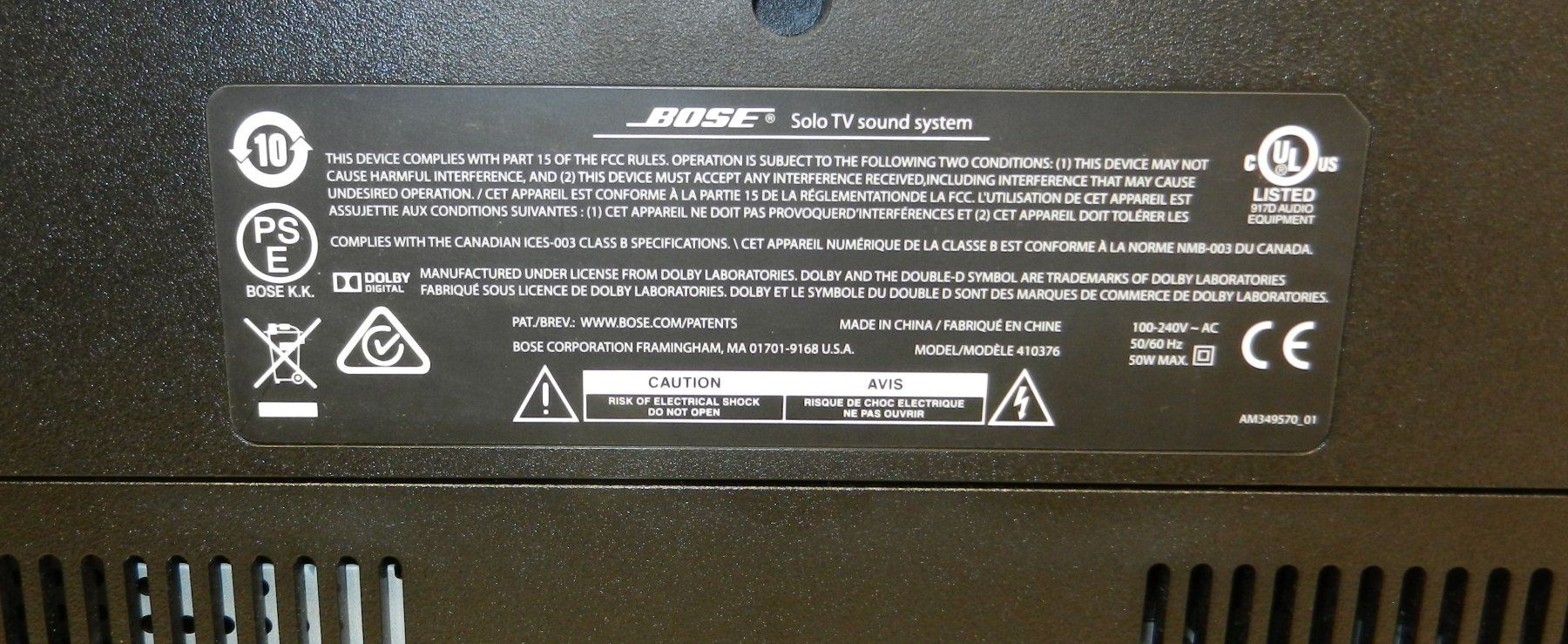 Bose Home Cinema: Bose Solo TV Sound System – Usato da Männedorf venduto da livesteam 3