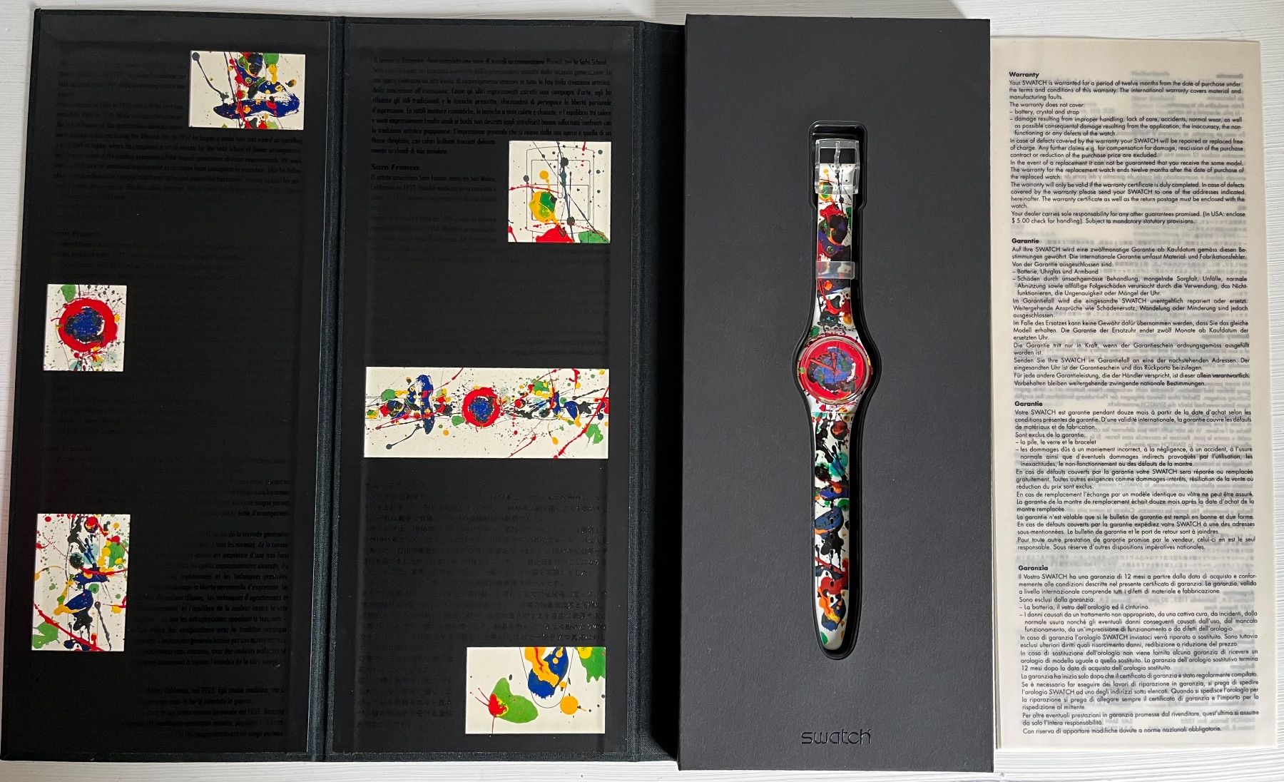 Swatch Orologi: Swatch Sam Francis numerato 1992 – Nuovo e nell'imballaggio originale da Breganzona venduto da mas_tv72