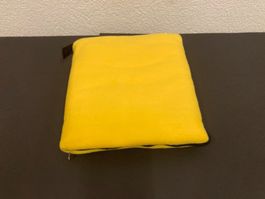 Fleece Decke/Kissen, 2 in 1 , offen ca. 120 x 160 cm, gelb