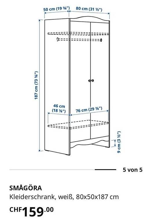 Ikea Schränke: Kinderkleiderschrank – Gebraucht aus Seedorf BE von gab_m58w 1