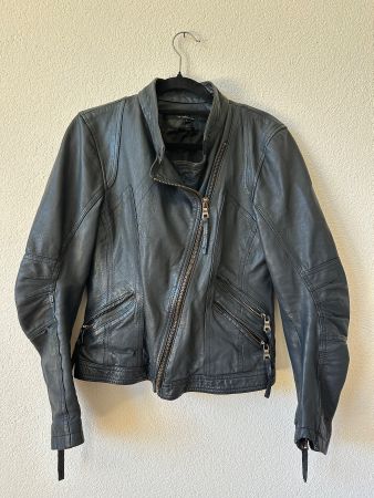 Lederjacke von Oakwood in anthrazit