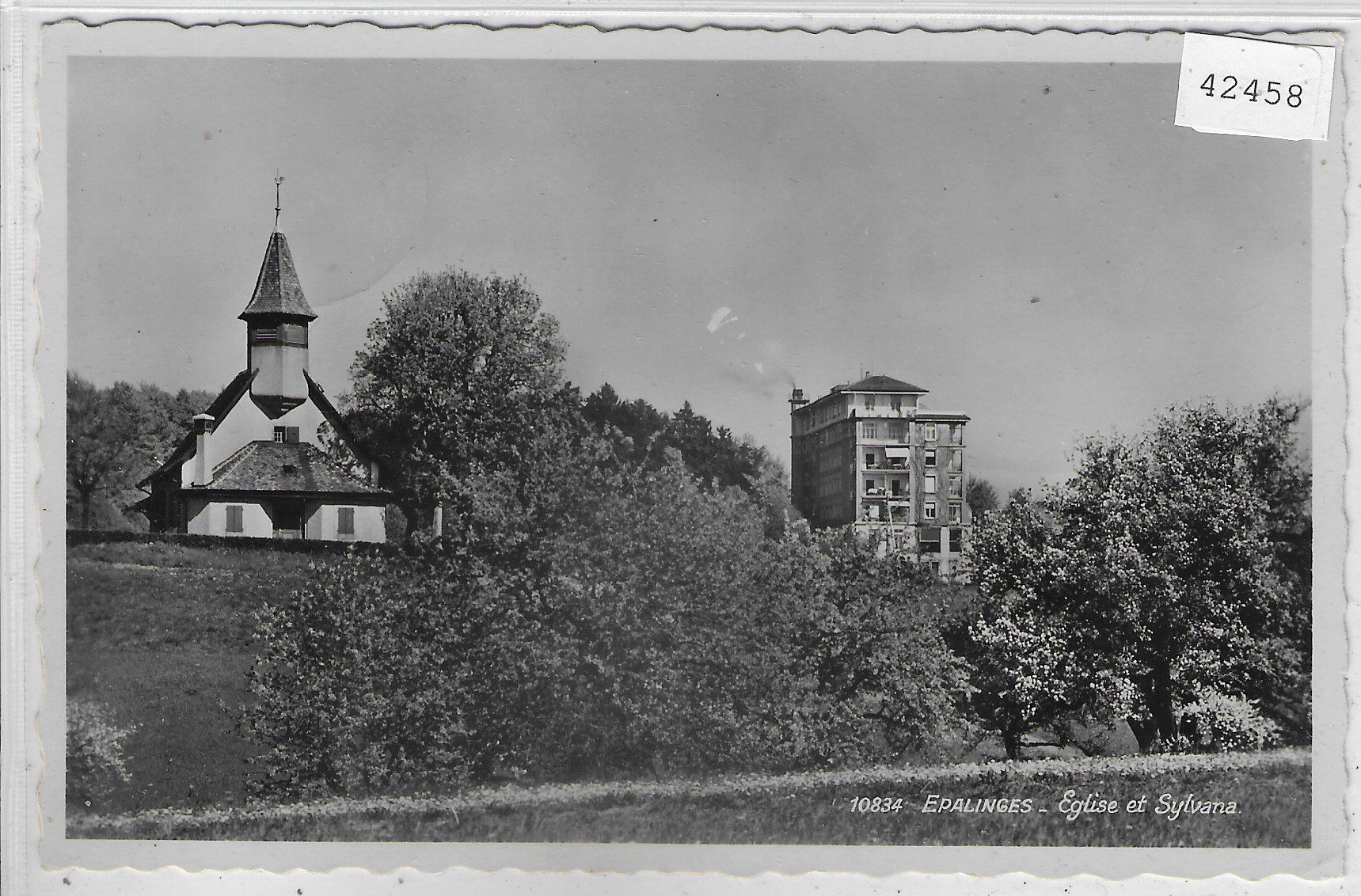 Cartoline postali: Epalinges - Eglise et Sylvana – Usato da Ettingen venduto da Kartenplanet