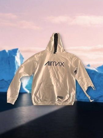 Hoodie weiss mit «Air Max»-Print, Herren M