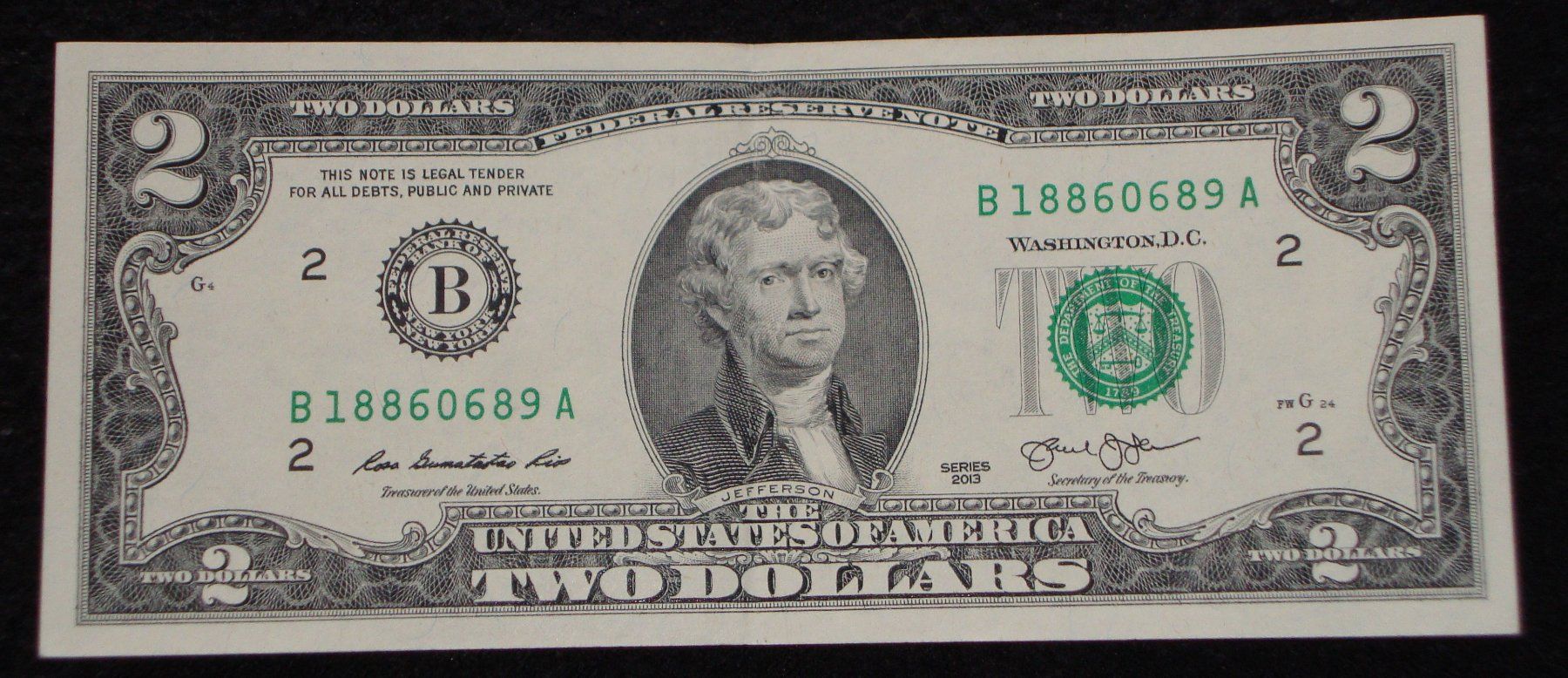 Banconote: presque UNC 2$ USA - B18860689A – Usato da Unterbäch venduto da vaqwa